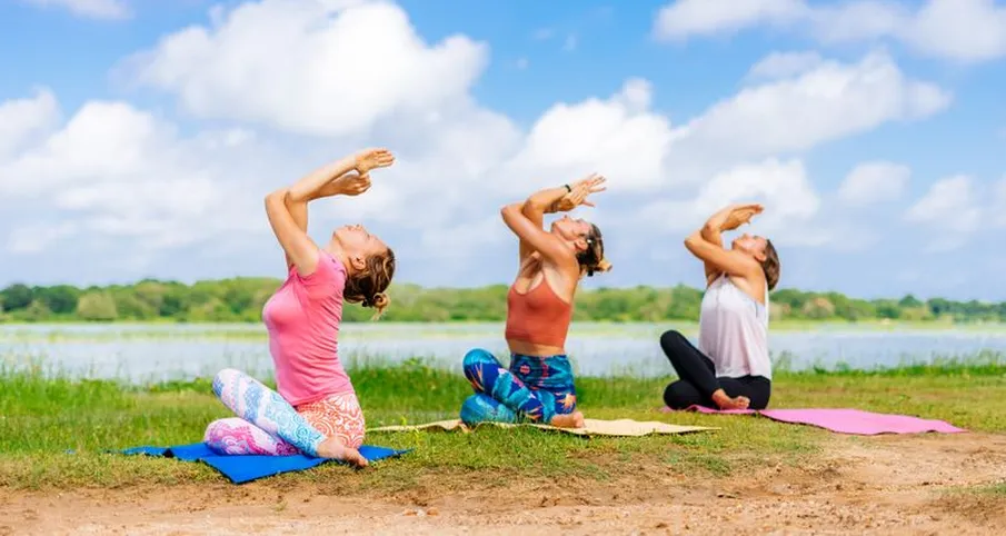 Tree pose in nature